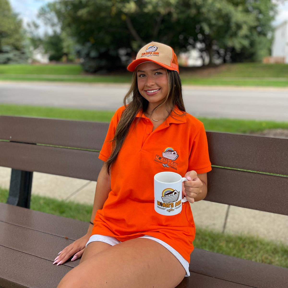 Noah’s Ark Coffee Polo – Orange Edition